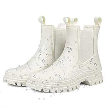 Stylish DKSUKO Women's Short Waterproof Rain Boots