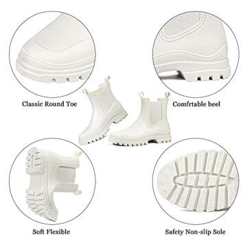 Stylish DKSUKO Women's Short Waterproof Rain Boots