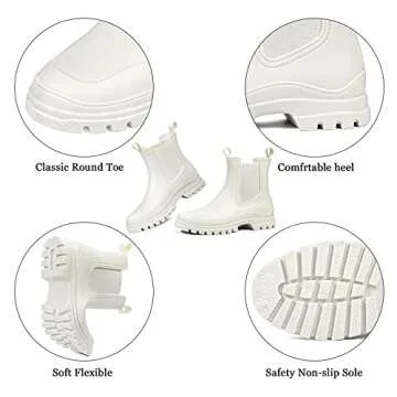 Stylish DKSUKO Women's Short Waterproof Rain Boots