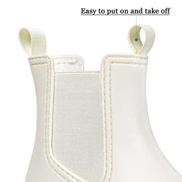 Stylish DKSUKO Women's Short Waterproof Rain Boots