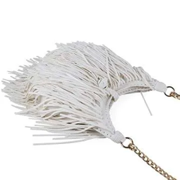 LUI SUI Women's Fringed Faux Suede Crossbody Bag