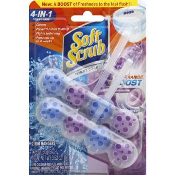 Soft Scrub 4-in-1 Rim Hanger Toilet Bowl Cleaner, Lavender, 2 Count