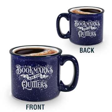 Bad Bananas Librarian Gifts Mug Bookmarks Are For Quitters 15 oz Coffee/Tea Mug Gift for Book Lovers...