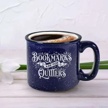 Bad Bananas Librarian Gifts Mug Bookmarks Are For Quitters 15 oz Coffee/Tea Mug Gift for Book Lovers Women