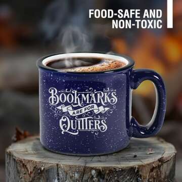 Bad Bananas Librarian Gifts Mug Bookmarks Are For Quitters 15 oz Coffee/Tea Mug Gift for Book Lovers Women