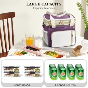 BAGNN Large Insulated Lunch Cooler Bag for Work & Beach
