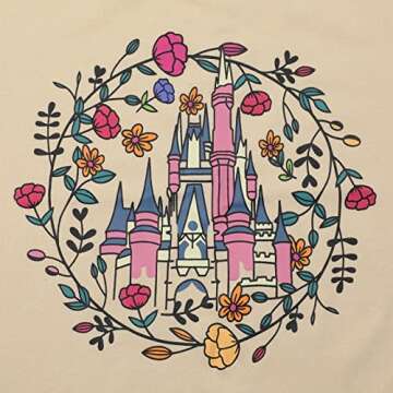 Magical Shirt for Women Magic Kingdom T Shirt Family Holiday Vacation Tee Castle Graphic Short Sleeve Tops Apricot