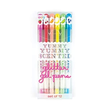 Ooly Scented Yummy Yummy Glitter Gel Pens Set of 12 (Old Gen) - Scented Glitter Pens for Kids, Adult...
