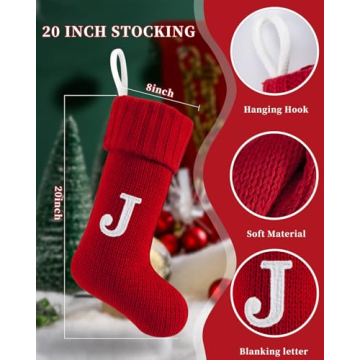 Personalized 20-Inch Monogrammed Christmas Stockings