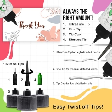 Bearly Art Precision Craft Glue Bundle with Tip Kit Included