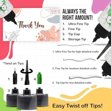 Bearly Art Precision Craft Glue Bundle with Tip Kit Included