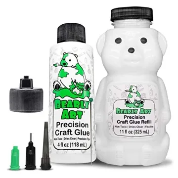 Bearly Art Precision Craft Glue Bundle with Tip Kit Included