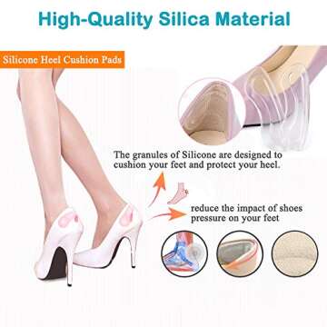 Self-Adhesive Heel Cushion Inserts for Comfort & Support