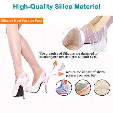 Self-Adhesive Heel Cushion Inserts for Comfort & Support