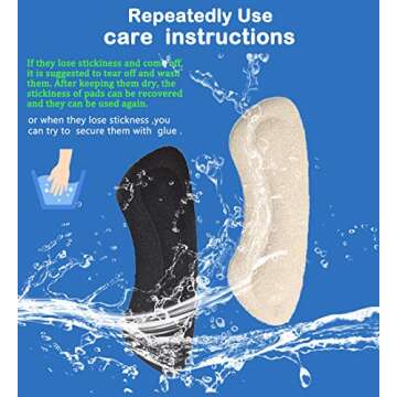 Self-Adhesive Heel Cushion Inserts for Comfort & Support