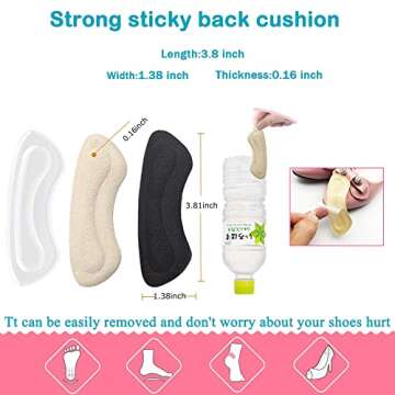 Self-Adhesive Heel Cushion Inserts for Comfort & Support