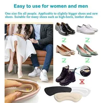 Self-Adhesive Heel Cushion Inserts for Comfort & Support