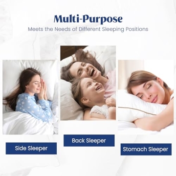 puredown Goose Feather Down Pillows Set of 2 - Fluffy Comfort