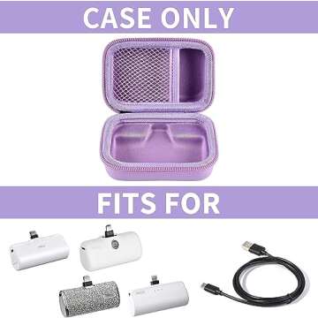 Portable Charger Power Bank Case for iWALK, Charmast, Feob & More - Bag Only (Purple)