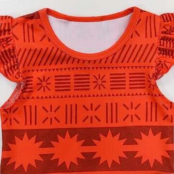 AOVCLKID Girls Princess Costume Movie Role Kids Halloween Party Dress(4T,Red)