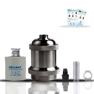 DiCUNO Vintage E26 Socket for Industrial Lighting Projects