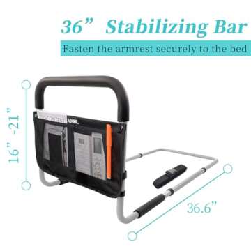 AOHHL Bed Rails for Elderly Adults - Adjustable Height with Safety Features