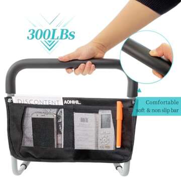 AOHHL Bed Rails Adjustable for Elderly Safety and Support
