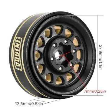 INJORA 1.0 Plus Brass Beadlock Wheels for RC Crawlers