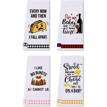 Funny Kitchen Towels Set - Humorous Designs for Your Kitchen