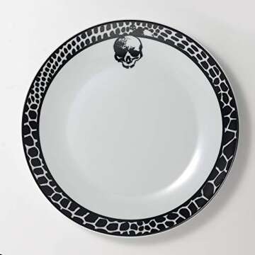Harry Potter Voldemort Death Eater Dark Mark Porcelain 16 Piece Dinner Set, Includes Plates, Cups, and Bowls