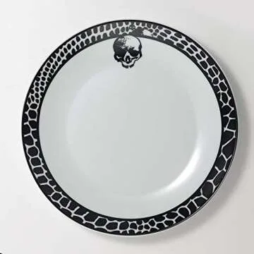 Harry Potter Voldemort Death Eater Dark Mark Porcelain 16 Piece Dinner Set, Includes Plates, Cups, and Bowls