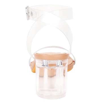 ZriEy Women's Nude Clear Heels Stylish Chunky Sandals