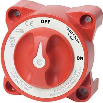 Blue Sea Systems 9003E e-Series Battery Switch Red