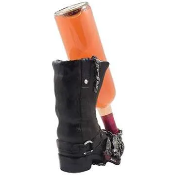 Biker Boot Wine Bottle Holder for Home Bar Decor