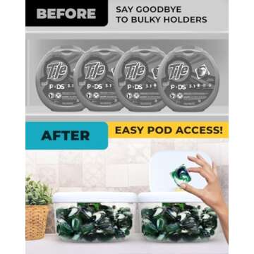 Skywin Laundry Pods Container for Laundry Room Organization, Dishwasher Pods Container (White)