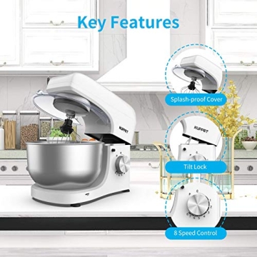 KUPPET Stand Mixer - 8-Speed Electric Food Mixer