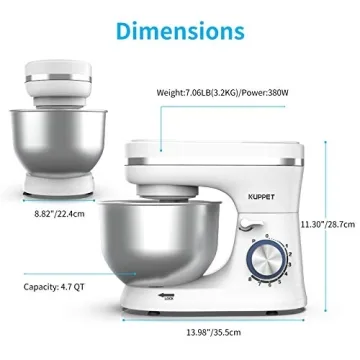 KUPPET Stand Mixer - 8-Speed Electric Food Mixer