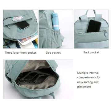 go-done MUKAITE 11L Mini fashion Backpack,Small Nylon Ladies backpacks,Women shopping Backpack(Small size)