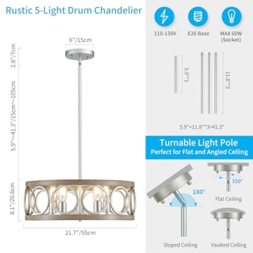 Stylish XINGQI Drum Chandelier for Elegant Lighting