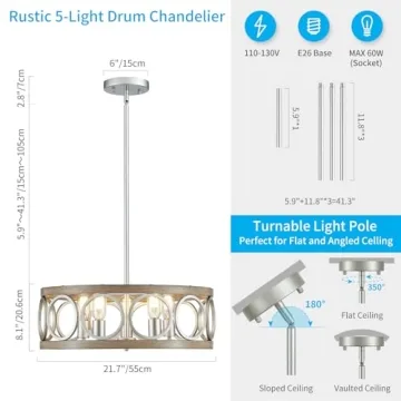 Stylish XINGQI Drum Chandelier for Elegant Lighting