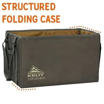 Kelty CAR-GO-Box – Camping, Tailgating, Travel Organization Kit for Trucks, Vans, SUVs, Cars – Color Coded Packing Cubes, Rugged Fabric, 45L