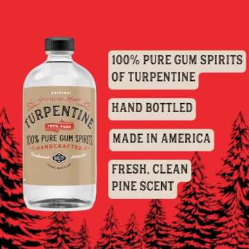 16 Oz 100% Pure Gum Spirits of Turpentine, Can