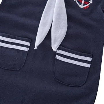 Stylish Baby Sailor Stripe Romper for Boys 0-18 Months