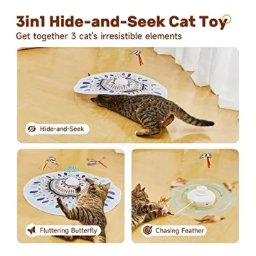 Potaroma 3-in-1 Hide and Seek Cat Toy for Interactive Fun