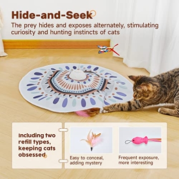 Potaroma 3-in-1 Hide and Seek Cat Toy for Interactive Fun