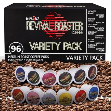 InfuSio Coffee Pods 96 Count Variety Pack for Keurig
