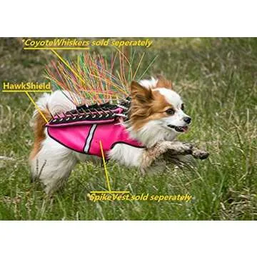 HawkShield Pad for CoyoteVest or SpikeVest, Dog Harness Vest, Protective Dog Vest Harness Add-On to Shield Your Pet from Birds of Prey, Raptor, Hawk, Coyote & Animal Attacks- (XX-Small, Pink)