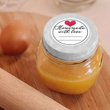 Homemade with Love Stickers for Canning & Gifts