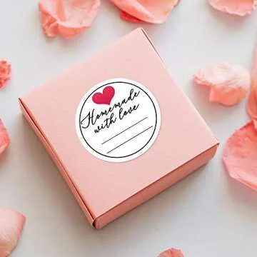 Homemade with Love Stickers for Canning & Gifts
