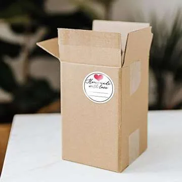 Homemade with Love Stickers for Canning & Gifts